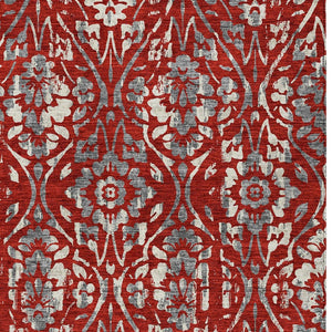 Homeroots 3' Artichoke Green Floral Washable Area Rug For Indoor & Outdoor Use - Stain Resistant Design 3' X 5' Polyester 590901