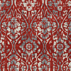 Homeroots 3' Artichoke Green Floral Washable Area Rug For Indoor & Outdoor Use - Stain Resistant Design 5' X 8' Polyester 590902