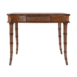 Butler Specialty Butler Osman 36" Square Wood Game Table – Elegant Chess & Checker Set With Storage Drawers Light Brown Gmelina Wood,Mdf,Maple And Oak Veneer,Stone Inset,Open Cane,Brass Knob 5909070-butler