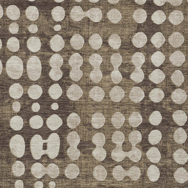 Homeroots 3' Artichoke Green Abstract Washable Area Rug – Stylish Indoor/Outdoor Décor For High Traffic Areas 9' X 12' Polyester 590935