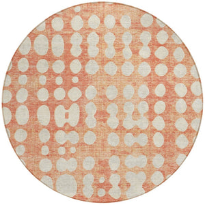 Homeroots 3' Artichoke Green Abstract Washable Area Rug – Stylish Indoor/Outdoor Décor For High Traffic Areas 8' Round Polyester 590939