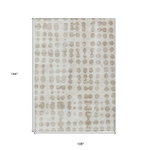 Homeroots 3' Artichoke Green Abstract Washable Area Rug – Stylish Indoor/Outdoor Décor For High Traffic Areas 9' X 12' Polyester 590959