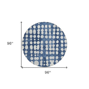 Homeroots 3' Artichoke Green Abstract Washable Area Rug – Stylish Indoor/Outdoor Décor For High Traffic Areas 8' Round Polyester 590963