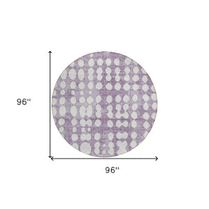 Homeroots 3' Artichoke Green Abstract Washable Area Rug – Stylish Indoor/Outdoor Décor For High Traffic Areas 8' Round Polyester 590969