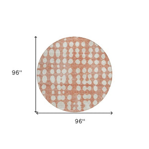 Homeroots 3' Artichoke Green Abstract Washable Area Rug – Stylish Indoor/Outdoor Décor For High Traffic Areas 8' Round Polyester 590975