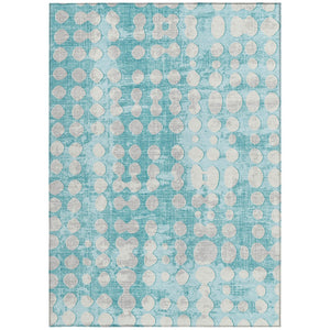 Homeroots 3' Artichoke Green Abstract Washable Area Rug – Stylish Indoor/Outdoor Décor For High Traffic Areas 9' X 12' Polyester 590983
