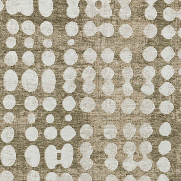 Homeroots 3' Artichoke Green Abstract Washable Area Rug – Stylish Indoor/Outdoor Décor For High Traffic Areas 9' X 12' Polyester 590989