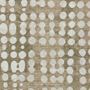 HomeRoots 5' Stylish Taupe and Ivory Abstract Washable Area Rug for Indoor or Outdoor Versatile Decor 10' X 14' 590990