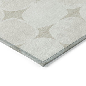 Homeroots 3' Beige And Brown Abstract Washable Area Rug - Stylish Indoor Outdoor Decor For All Spaces 3' X 5' Polyester 590991