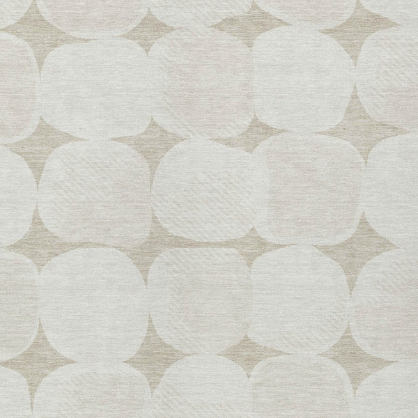 Homeroots 3' Beige And Brown Abstract Washable Area Rug - Stylish Indoor Outdoor Decor For All Spaces 3' X 5' Polyester 590991