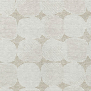 Homeroots 3' Beige And Brown Abstract Washable Area Rug - Stylish Indoor Outdoor Decor For All Spaces 10' X 14' Polyester 590996