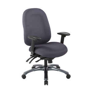 OSP Home Furnishings Multi-function Ergonomic High Back Office Chair with Lumbar Support and Titanium Base High Jet 8511-297