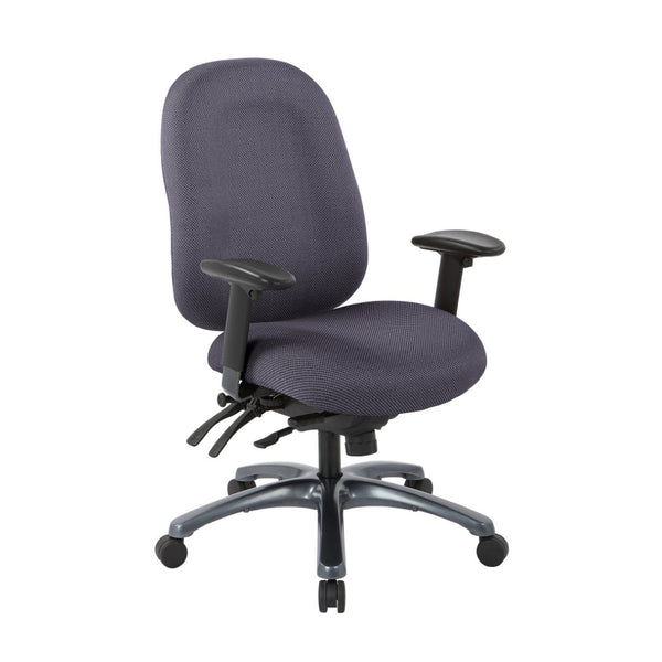 OSP Home Furnishings Multi-function Ergonomic High Back Office Chair with Lumbar Support and Titanium Base High Jet 8511-297