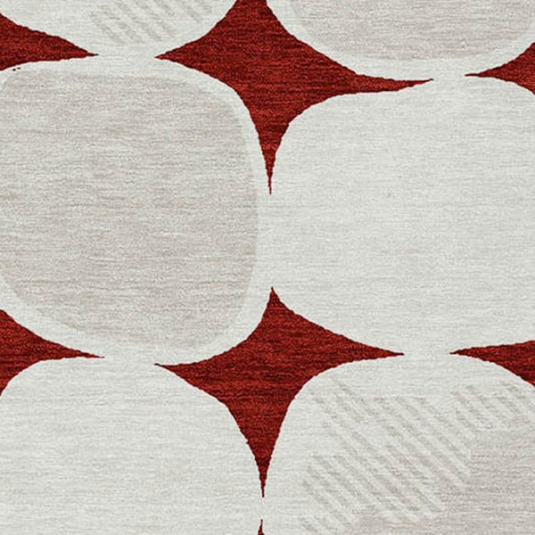Homeroots 3' Beige And Brown Abstract Washable Area Rug - Stylish Indoor Outdoor Decor For All Spaces 9' X 12' Polyester 591007