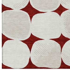 Homeroots 3' Beige And Brown Abstract Washable Area Rug - Stylish Indoor Outdoor Decor For All Spaces 10' X 14' Polyester 591008