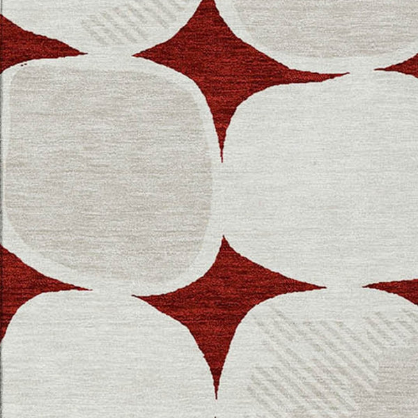Homeroots 3' Beige And Brown Abstract Washable Area Rug - Stylish Indoor Outdoor Decor For All Spaces 10' X 14' Polyester 591008