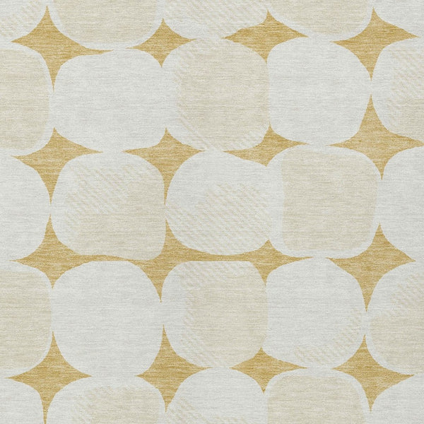Homeroots 3' Beige And Brown Abstract Washable Area Rug - Stylish Indoor Outdoor Decor For All Spaces 8' X 10' Polyester 591024