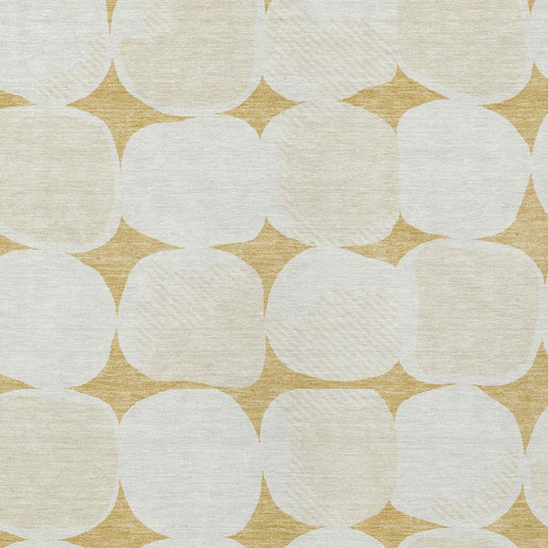 Homeroots 3' Beige And Brown Abstract Washable Area Rug - Stylish Indoor Outdoor Decor For All Spaces 9' X 12' Polyester 591025