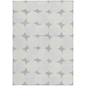 Homeroots 3' Beige And Brown Abstract Washable Area Rug - Stylish Indoor Outdoor Decor For All Spaces 5' X 8' Polyester 591028