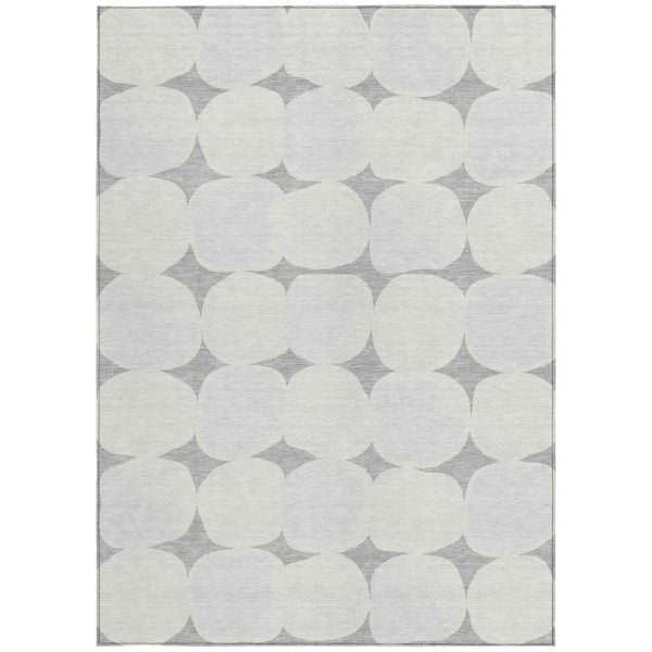 Homeroots 3' Beige And Brown Abstract Washable Area Rug - Stylish Indoor Outdoor Decor For All Spaces 5' X 8' Polyester 591028