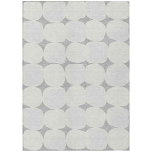 HomeRoots 9' Gray and Beige Abstract Area Rug - Stylish, Durable, Washable for Indoor and Outdoor Spaces 9' X 12' 591031