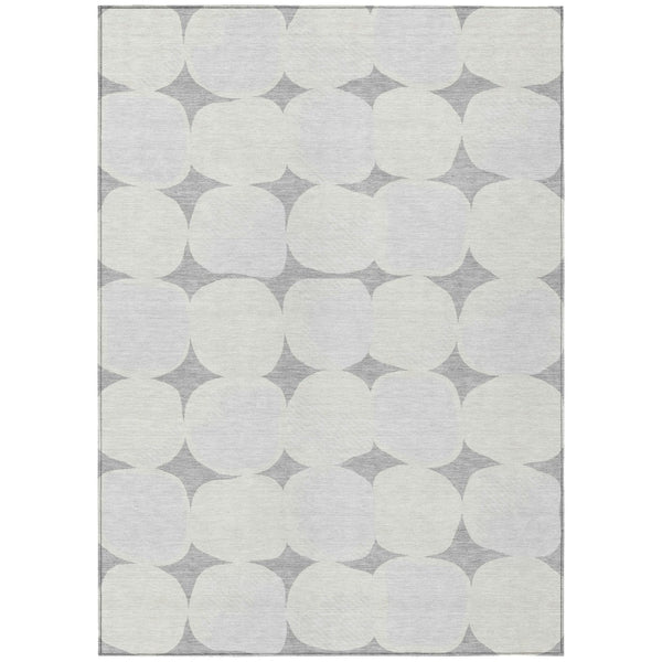 HomeRoots 9' Gray and Beige Abstract Area Rug - Stylish, Durable, Washable for Indoor and Outdoor Spaces 9' X 12' 591031