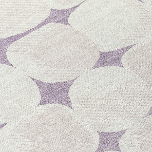 Homeroots 3' Beige And Brown Abstract Washable Area Rug - Stylish Indoor Outdoor Decor For All Spaces 8' Round Polyester 591041