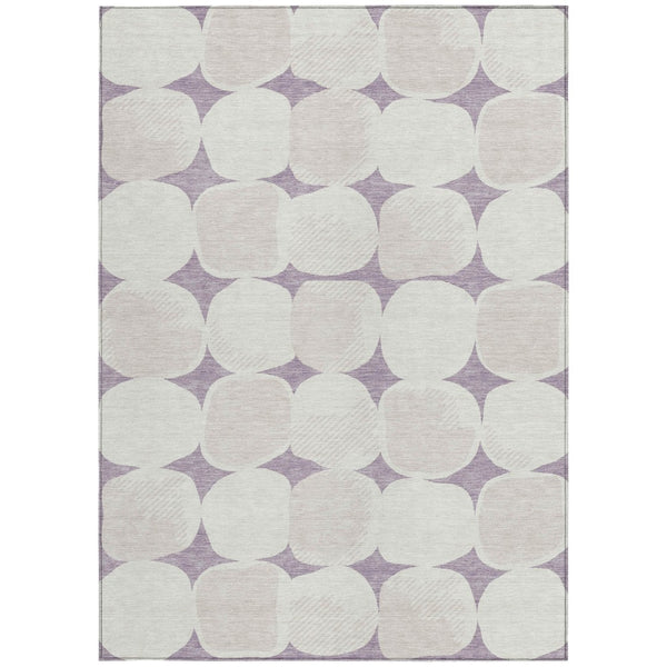 Homeroots 3' Beige And Brown Abstract Washable Area Rug - Stylish Indoor Outdoor Decor For All Spaces 8' X 10' Polyester 591042