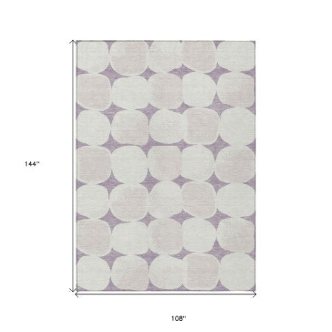 Homeroots 3' Beige And Brown Abstract Washable Area Rug - Stylish Indoor Outdoor Decor For All Spaces 9' X 12' Polyester 591043