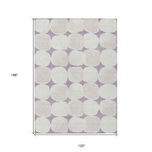 Homeroots 3' Beige And Brown Abstract Washable Area Rug - Stylish Indoor Outdoor Decor For All Spaces 10' X 14' Polyester 591044