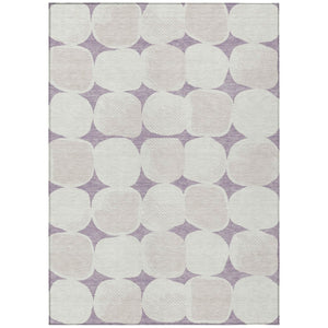 HomeRoots 5' Modern Abstract Area Rug in Lavender, Beige & Ivory – Indoor/Outdoor, Easy Care, Durable Design 10' X 14' 591044