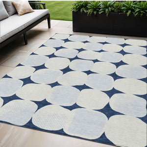 Homeroots 3' Beige And Brown Abstract Washable Area Rug - Stylish Indoor Outdoor Decor For All Spaces 5' X 8' Polyester 591046