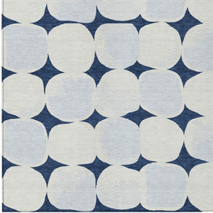 Homeroots 3' Beige And Brown Abstract Washable Area Rug - Stylish Indoor Outdoor Decor For All Spaces 5' X 8' Polyester 591046