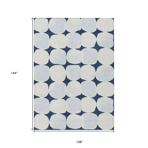 Homeroots 3' Beige And Brown Abstract Washable Area Rug - Stylish Indoor Outdoor Decor For All Spaces 9' X 12' Polyester 591049