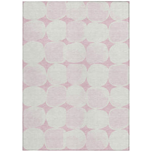 Homeroots 3' Beige And Brown Abstract Washable Area Rug - Stylish Indoor Outdoor Decor For All Spaces 5' X 8' Polyester 591052