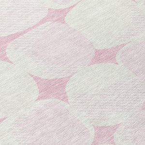 Homeroots 3' Beige And Brown Abstract Washable Area Rug - Stylish Indoor Outdoor Decor For All Spaces 5' X 8' Polyester 591052