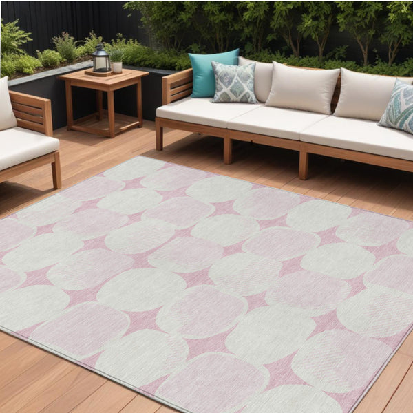 Homeroots 3' Beige And Brown Abstract Washable Area Rug - Stylish Indoor Outdoor Decor For All Spaces 9' X 12' Polyester 591055