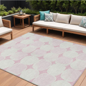 Homeroots 3' Beige And Brown Abstract Washable Area Rug - Stylish Indoor Outdoor Decor For All Spaces 10' X 14' Polyester 591056