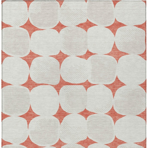Homeroots 3' Beige And Brown Abstract Washable Area Rug - Stylish Indoor Outdoor Decor For All Spaces 3' X 5' Polyester 591063
