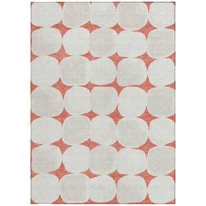 Homeroots 3' Beige And Brown Abstract Washable Area Rug - Stylish Indoor Outdoor Decor For All Spaces 8' X 10' Polyester 591066