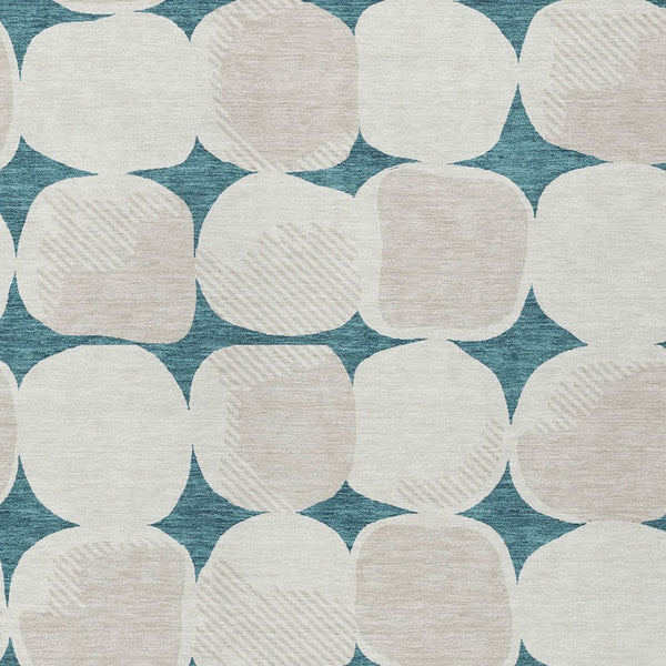 Homeroots 3' Beige And Brown Abstract Washable Area Rug - Stylish Indoor Outdoor Decor For All Spaces 3' X 5' Polyester 591069