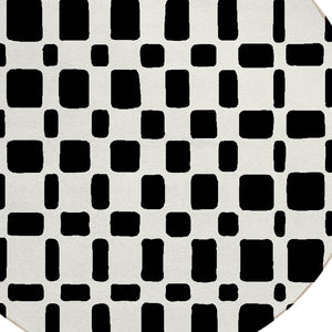 Homeroots 3' Artichoke Green Geometric Indoor Outdoor Area Rug - Stylish, Washable, And Durable For Any Space 8' Round Polyester 591089