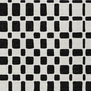 Homeroots 3' Artichoke Green Geometric Indoor Outdoor Area Rug - Stylish, Washable, And Durable For Any Space 9' X 12' Polyester 591091