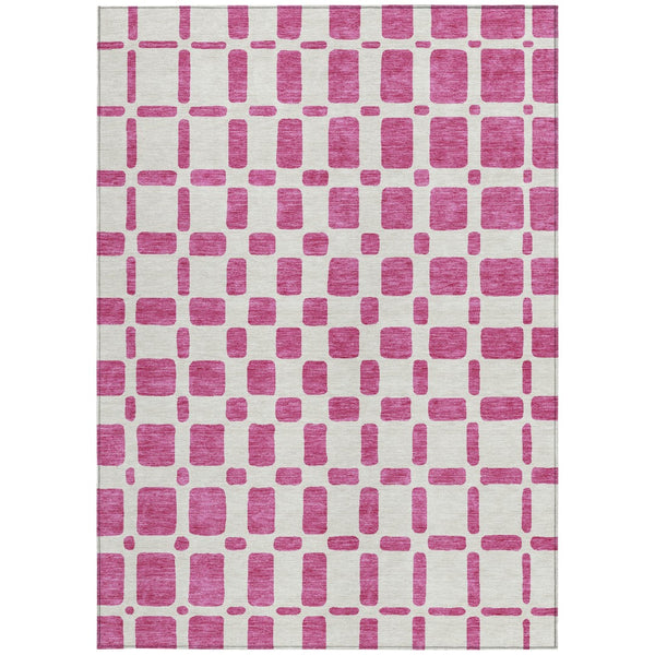 Homeroots 3' Artichoke Green Geometric Indoor Outdoor Area Rug - Stylish, Washable, And Durable For Any Space 9' X 12' Polyester 591097