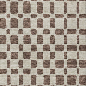 Homeroots 3' Artichoke Green Geometric Indoor Outdoor Area Rug - Stylish, Washable, And Durable For Any Space 3' X 5' Polyester 591099