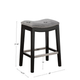 Madison Park Belfast Modern/Contemporary Saddle Counter Stool FPF20-0401 Grey