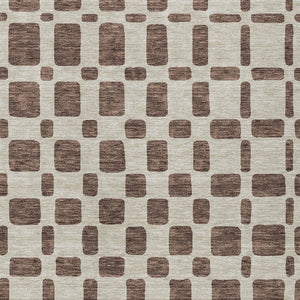 Homeroots 3' Artichoke Green Geometric Indoor Outdoor Area Rug - Stylish, Washable, And Durable For Any Space 8' X 10' Polyester 591102