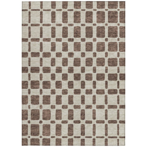 Homeroots 3' Artichoke Green Geometric Indoor Outdoor Area Rug - Stylish, Washable, And Durable For Any Space 9' X 12' Polyester 591103
