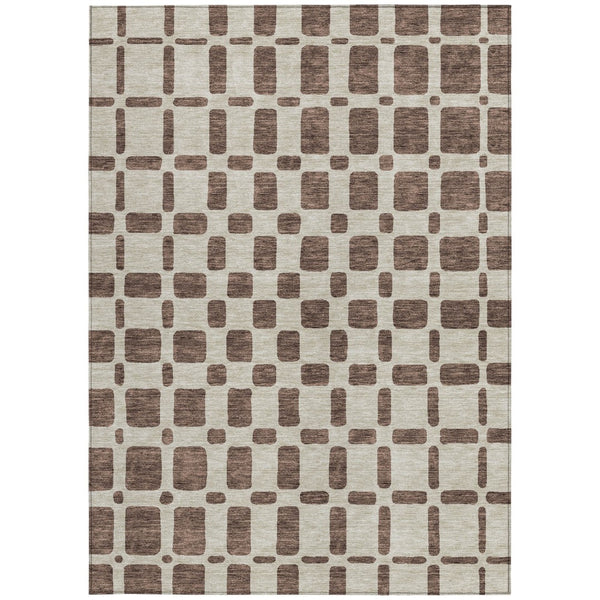 Homeroots 3' Artichoke Green Geometric Indoor Outdoor Area Rug - Stylish, Washable, And Durable For Any Space 10' X 14' Polyester 591104