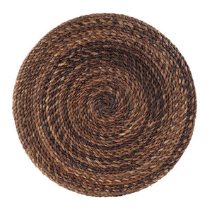 Butler Specialty Butler Bagshawe 13" Round Wood & Abaca Rope Inlay Drum Side Table - Rustic Elegance For Any Space Brown Gmelina Wood,Abaca Rope Inlay 5911070-butler